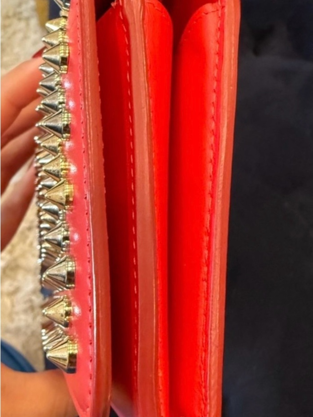 Christian LOUBOUTIN CLUTCH WRISTLET WALLET COA - Picture 4 of 9